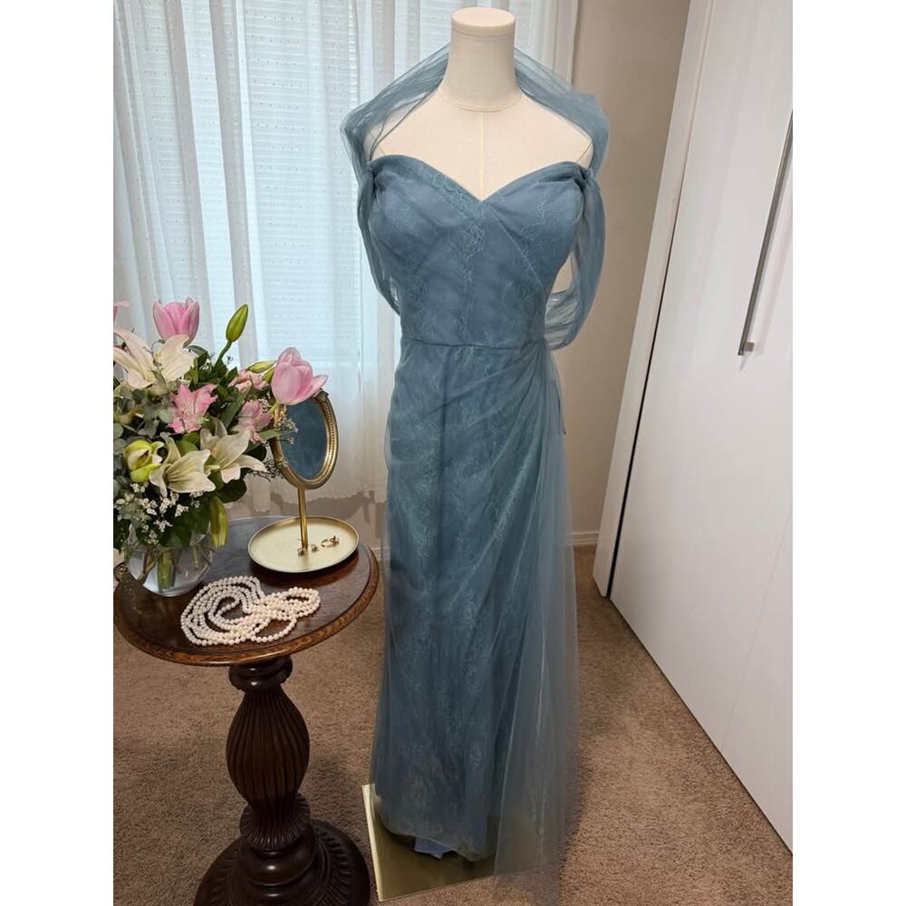 💙 MGNY (Madeline Gardner) Formal Gown – Slate Blue – NWT – Size 16